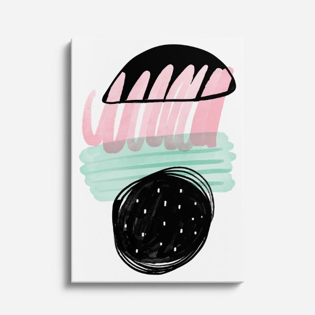 cuadro canvas abstracto minimalista moderno línea suave estilo contemporáneo