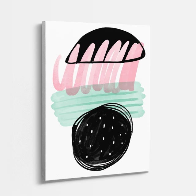 cuadro canvas abstracto minimalista moderno línea suave estilo contemporáneo
