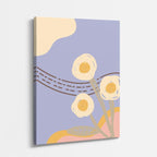 cuadro canvas abstracto organico flora suave estilo contemporaneo