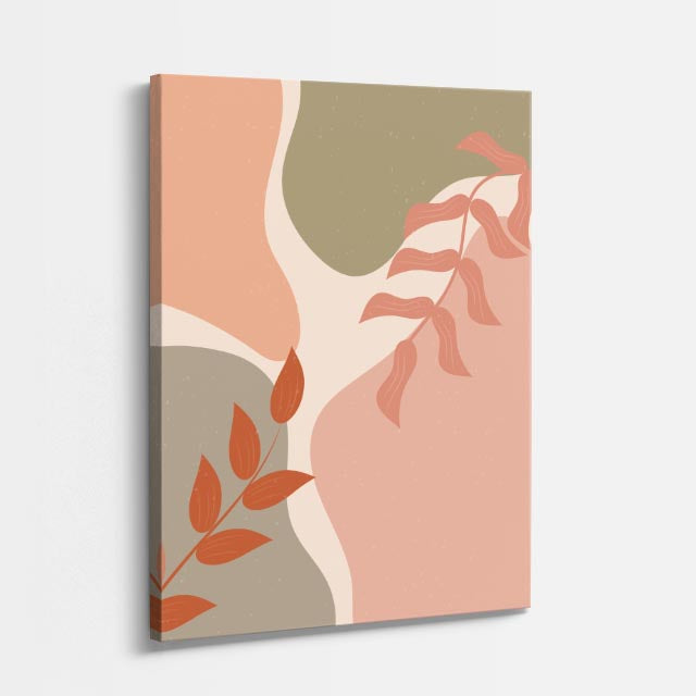 cuadro canvas abstracto organico nido natural minimal estilo contemporaneo