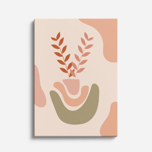 cuadro canvas abstracto organico flora silvestre viva estilo contemporaneo
