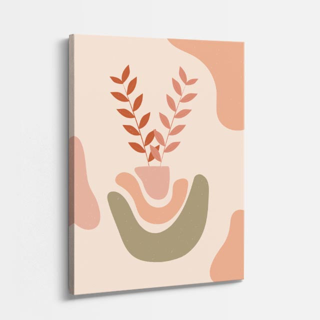 cuadro canvas abstracto organico flora silvestre viva estilo contemporaneo