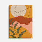 cuadro canvas abstracto organico flora terracota luminosa estilo contemporaneo