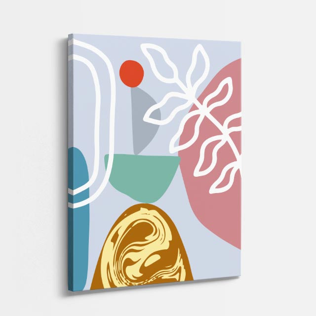 cuadro canvas abstracto organico raíz calma estilo contemporaneo