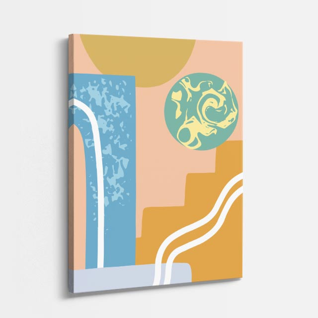 cuadro canvas abstracto organico brisa calma estilo contemporaneo