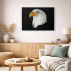 cuadro canvas animales aves perfil dorado horizontal
