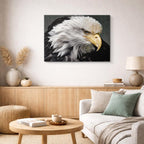 cuadro canvas animales aves fuerza blanca horizontal