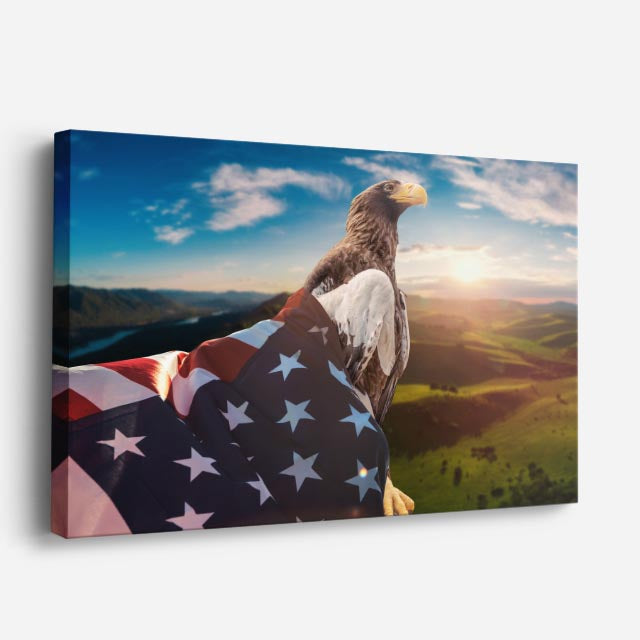 cuadro canvas animales aves cumbre del cielo horizontal