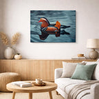 cuadro canvas animales aves gallo marino horizontal