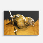 cuadro canvas animales aves eco dorado horizontal