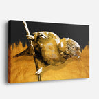 cuadro canvas animales aves eco dorado horizontal