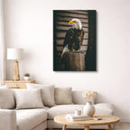 cuadro canvas aves centinela del horizonte vertical