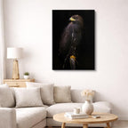 cuadro canvas aves sombra del cazador vertical