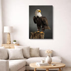cuadro canvas aves trono de plumas vertical