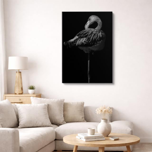 cuadro canvas aves elegancia nocturna vertical