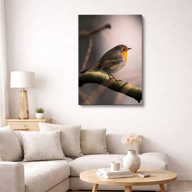 cuadro canvas aves canto del amanecer vertical