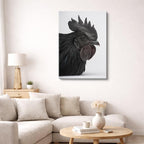 cuadro canvas aves corona oscura vertical