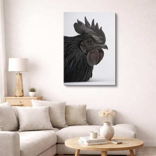 cuadro canvas aves corona oscura vertical