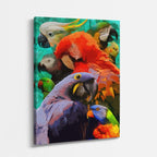 cuadro canvas aves retrato real vertical