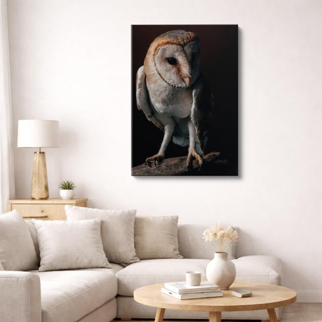 cuadro canvas aves guardia nocturna vertical