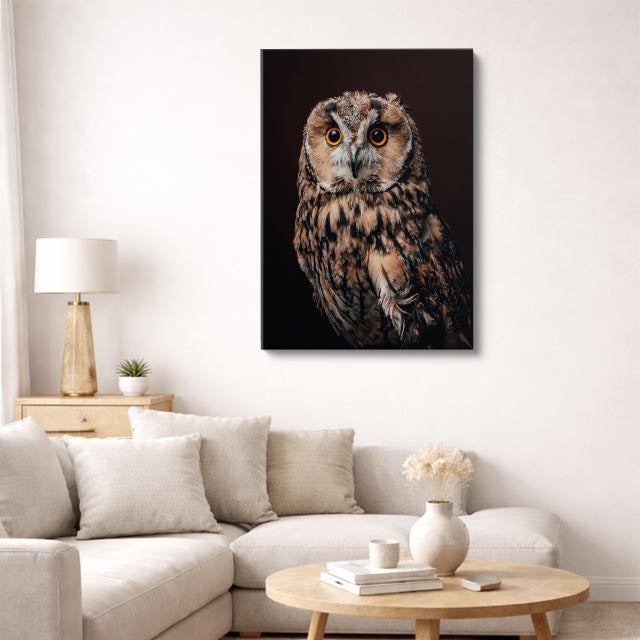 cuadro canvas aves sombra del roble vertical