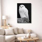 cuadro canvas aves reina de la nieve vertical