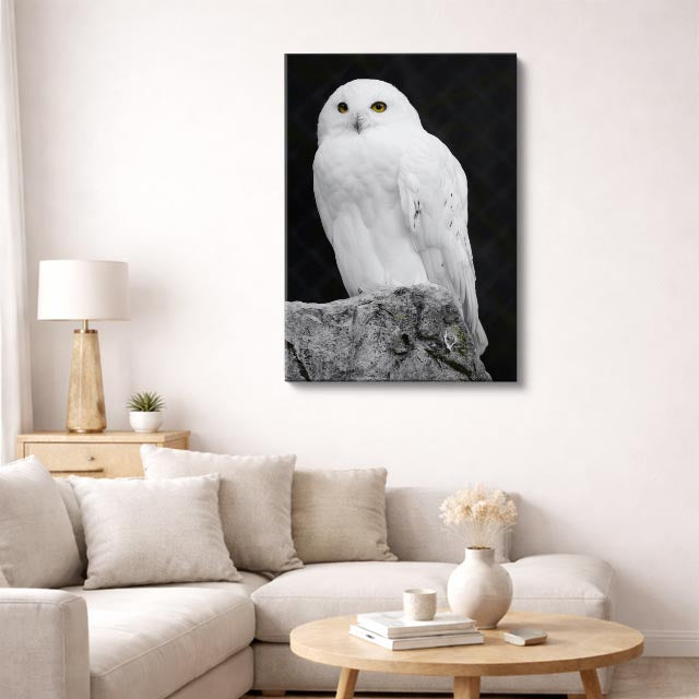 cuadro canvas aves reina de la nieve vertical