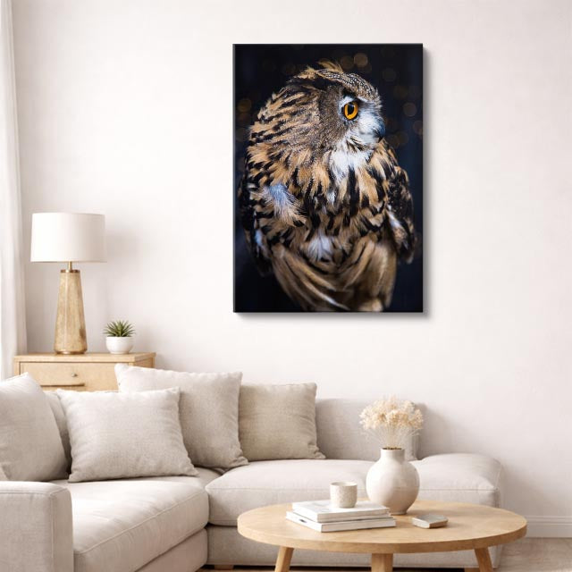 cuadro canvas aves eco del bosque vertical