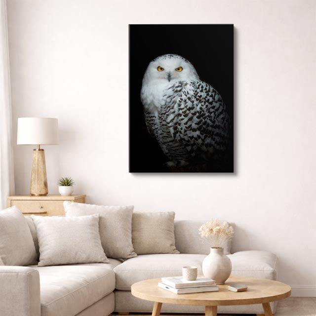 cuadro canvas aves niebla invernal vertical