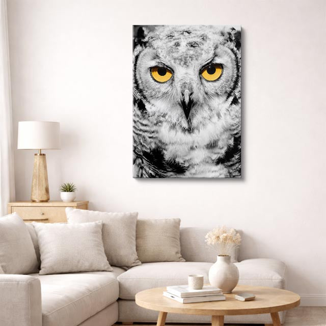 cuadro canvas aves alas de invierno vertical