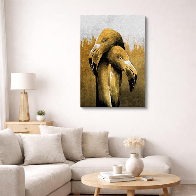 cuadro canvas aves arte salvaje vertical
