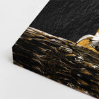 cuadro canvas aves aviador dorado vertical