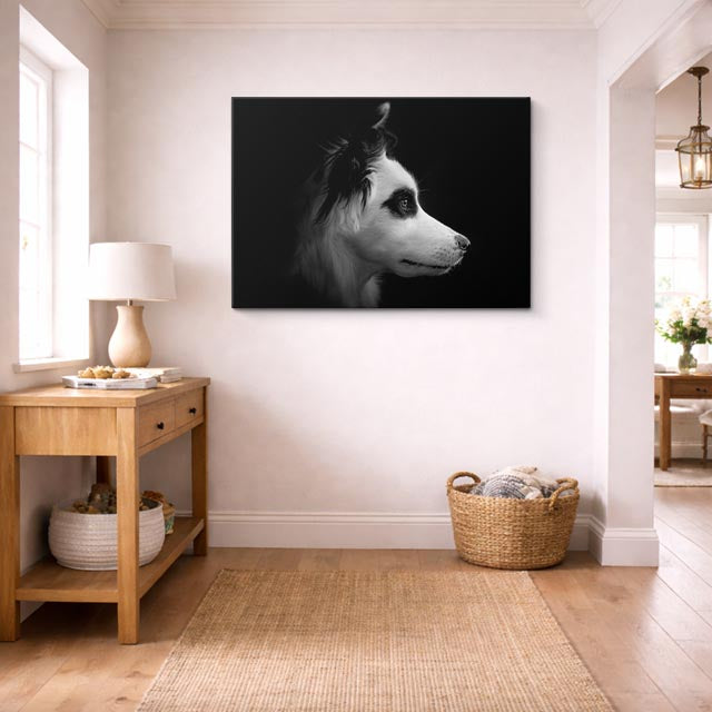 cuadro canvas mascotas perfil husky horizontal