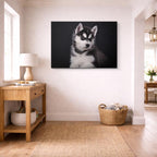 cuadro canvas mascotas cachorro ártico horizontal