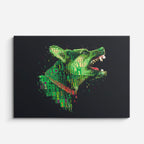 cuadro canvas mascotas lobo digital horizontal
