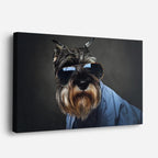 cuadro canvas mascotas caballero schnauzer horizontal