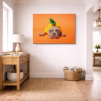 cuadro canvas mascotas bulldog tropical horizontal