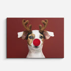 cuadro canvas mascotas nariz navideña horizontal