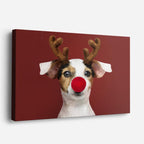 cuadro canvas mascotas nariz navideña horizontal
