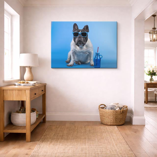 cuadro canvas mascotas verano francés horizontal