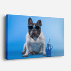 cuadro canvas mascotas verano francés horizontal