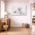 cuadro canvas mascotas pureza nevada horizontal