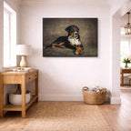 cuadro canvas mascotas guardia bernés horizontal