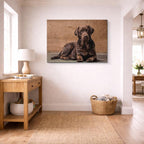 cuadro canvas mascotas reposo cobrizo horizontal