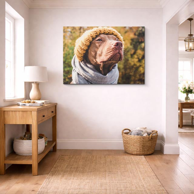 cuadro canvas mascotas invierno noble horizontal