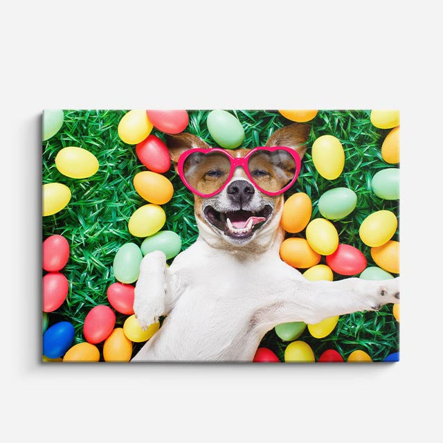 cuadro canvas mascotas fiesta de pascua horizontal
