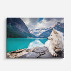 cuadro canvas mascotas samoyedo alpino horizontal