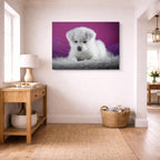 cuadro canvas mascotas nube violeta horizontal