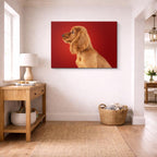 cuadro canvas mascotas perfil escarlata horizontal