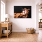 cuadro canvas mascotas rugido felino horizontal